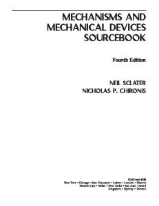 Mechanisms and Mechanical Devices Sourcebook, 4E
