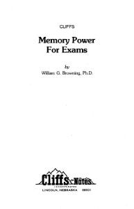 Memory Power For Exams