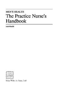 Men's Health: The Practice Nurse's Handbook (Wiley Series in Nursing)