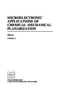 Microelectronic applications of chemical mechanical planarization