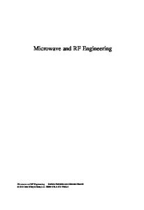 Microwave and RF Engineering