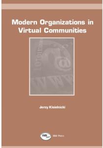 Modern Organizations in Virtual Communities