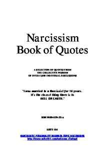 Narcissism Book of Quotes