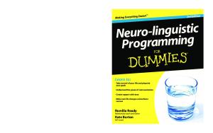 Neuro-linguistic Programming For Dummies (For Dummies (Psychology & Self Help))