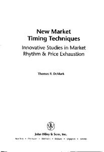 New Market Timing Techniques: Innovative Studies in Market Rhythm & Price Exhaustion