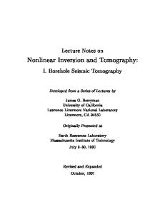 Nonlinear inversion and tomography