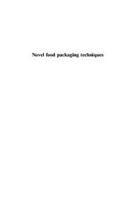 Novel Food Packing Techniques