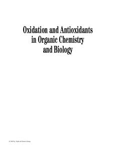 Oxidation and antioxidants in organic chemistry and biology