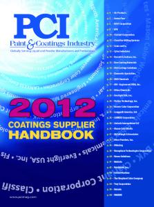 Paint & Coatings Industry Supplier Handbook 2012