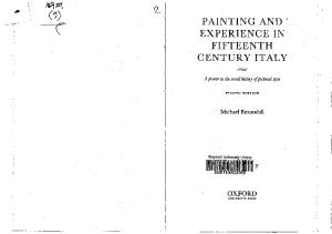 Painting and Experience in Fifteenth-Century Italy: A Primer in the Social History of Pictorial Style