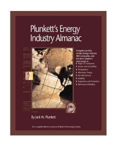 Plunkett's Energy Industry Almanac 2010: Energy Industry Market Research, Statistics, Trends & Leading Companies