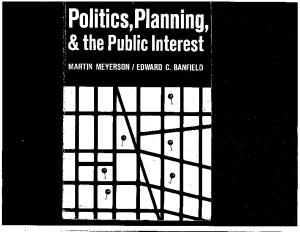 Politics, Planning and the Public Interest
