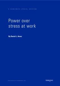 Power Over Stress at Work (Hawksmere Special Briefing)
