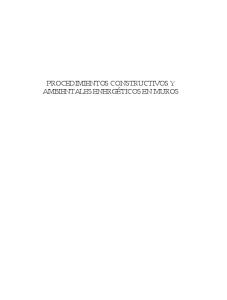Procedimientos Constructivos y Ambientales Energéticos en Muros  Spanish