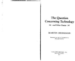 Question Concerning Technology 1
