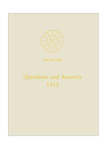 Questions and Answers 1953