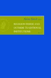 Religion inside and outside Traditional Institutions (Empirical Studies in Theology)