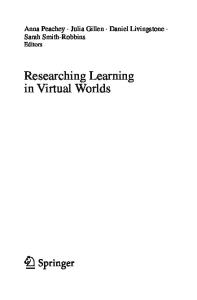 Researching Learning in Virtual Worlds (Human-Computer Interaction Series)