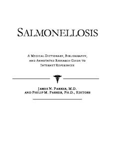 Salmonellosis - A Medical Dictionary, Bibliography, and Annotated Research Guide to Internet References