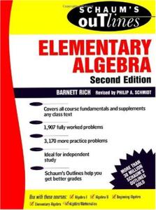 Schaum's outline of theory and problems of elementary algebra