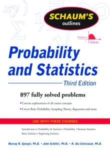 Schaum's Outlines; Probability and Statistics