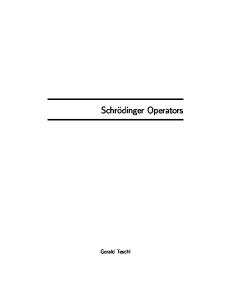 Schrodinger Operators