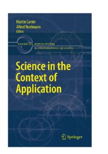 Science in the Context of Application (Boston Studies in the Philosophy of Science)