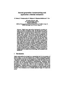 Second generation benchmarking and application oriented evaluation