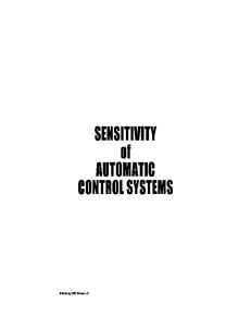 Sensitivity of Automatic Control Systems (Control Series)