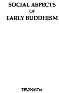 Social Aspects of Early Buddhism