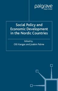 Social Policy and Economic Development in the Nordic Countries (Social Policy in a Development Context)