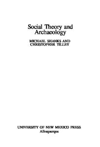 Social Theory and Archaeology