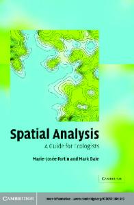 Spatial Analysis: A Guide for Ecologists