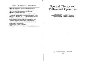 Spectral Theory and Differential Operators (Oxford Mathematical Monographs)