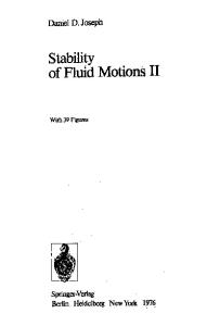 Stability of Fluid Motions 2 (Springer Tracts in Natural Philosophy Vol. 28)