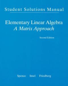 Student Solution Manual for Elementary Linear Algebra