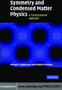 Symmetry and Condensed Matter Physics: A Computational Approach