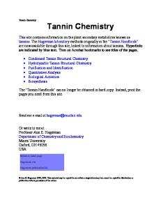 Tannin Handbook