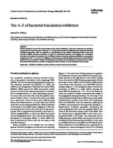 The A–Z of bacterial translation inhibitors