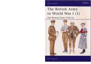The British Army in World War I (1) The Western Front 1914-16