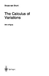 The Calculus of Variations, Universitext