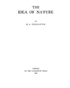 The idea of nature