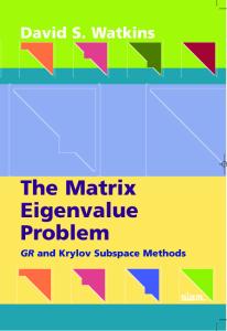 The matrix eigenvalue problem