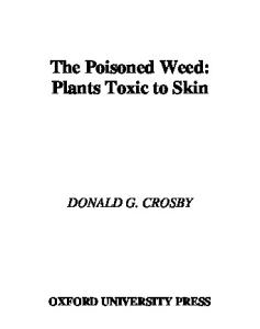The Poisoned Weed: Plants Toxic to Skin