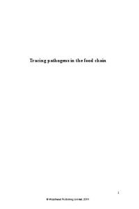 Tracing Pathogens in The Food Chain (Woodhead Publishing Series in Food Science, Technology and Nutrition)
