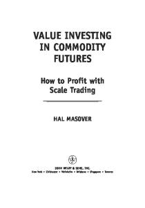 Value Investing in Commodity Futures