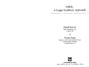VHDL: A logic synthesis approach