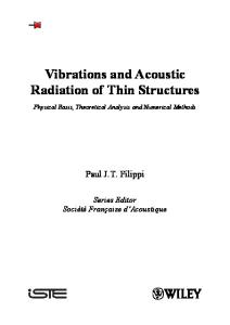 Vibrations and Acoustic Radiation of Thin Structures: Physical Basis, Theoretical Analysis and Numerical Methods