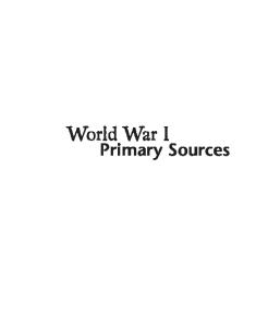 World War I Reference Library